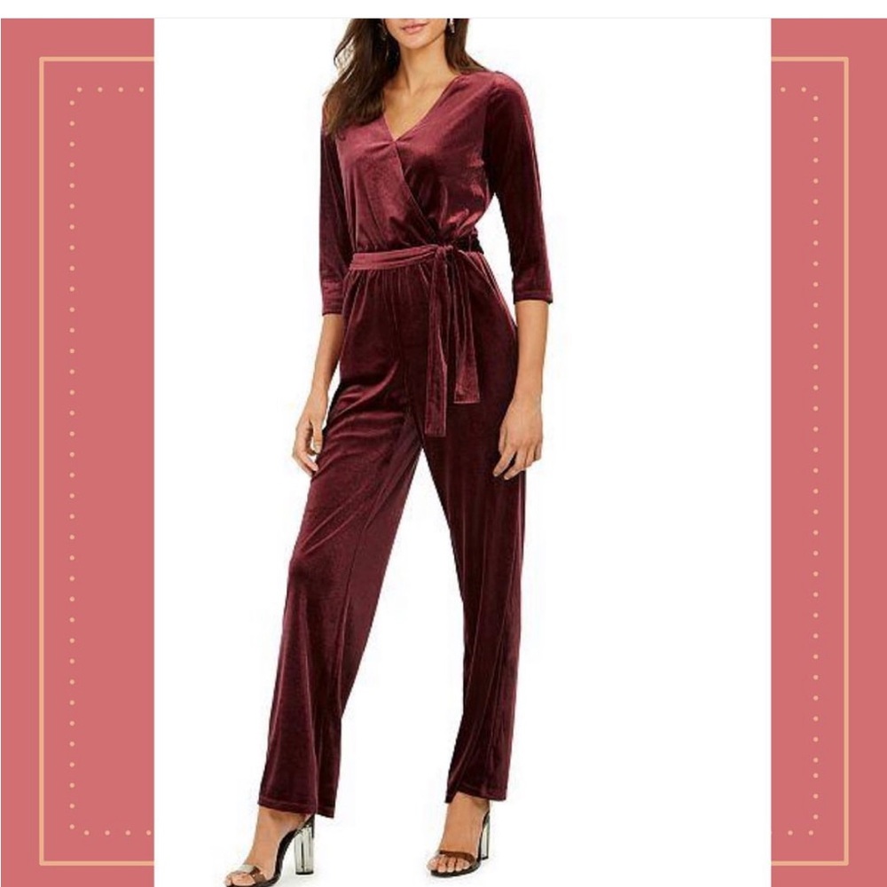 Elegant Burgundy Jumpsuit